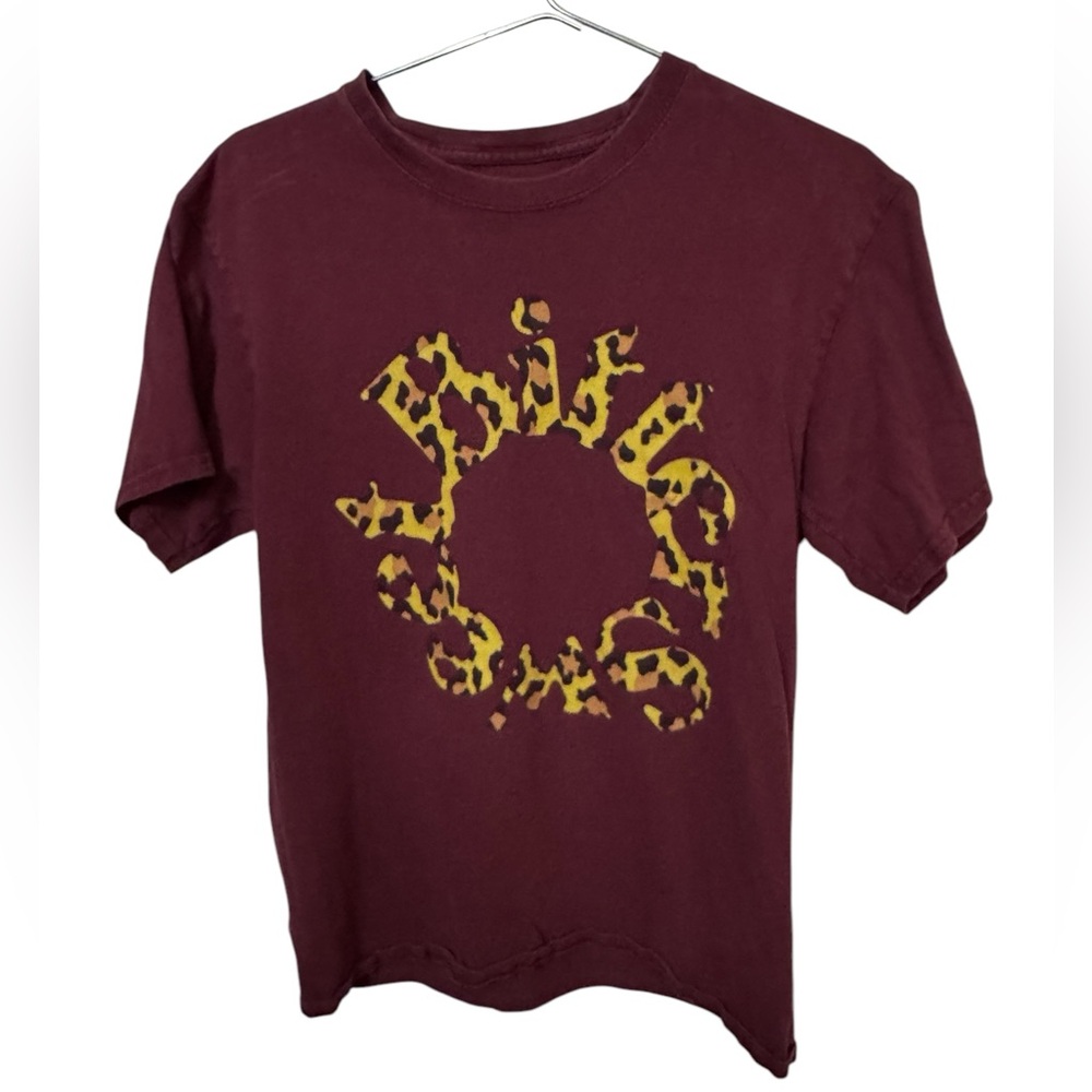 Retro Bitter Sweet Maroon Chetah Print, Men’s M Skate T-Shirt